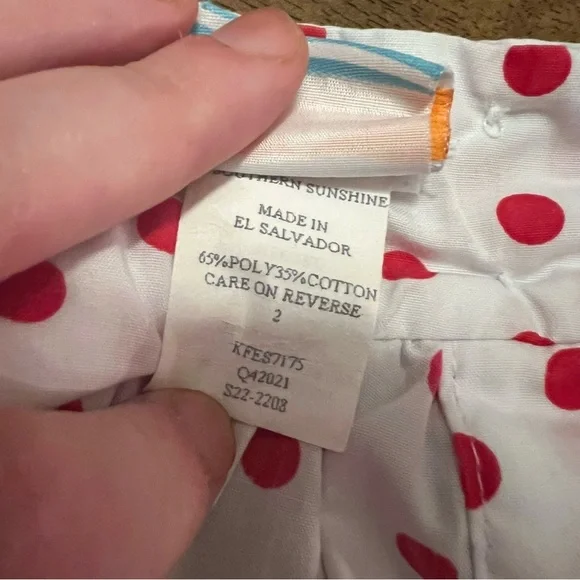 Southern Sunshine Smocked Strawberry Polka Dot Kids Bubble Romper Size 2T - Picture 6 of 8